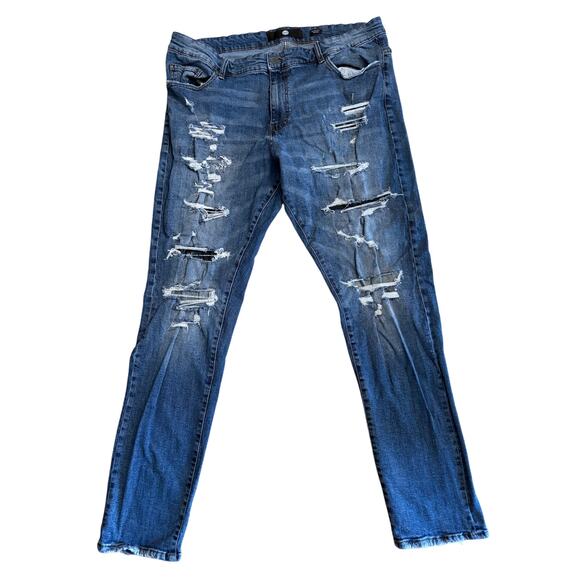 Men’s Jordan Craig Distressed Ripped Sean Fit Jeans 42x32 - Picture 1 of 9
